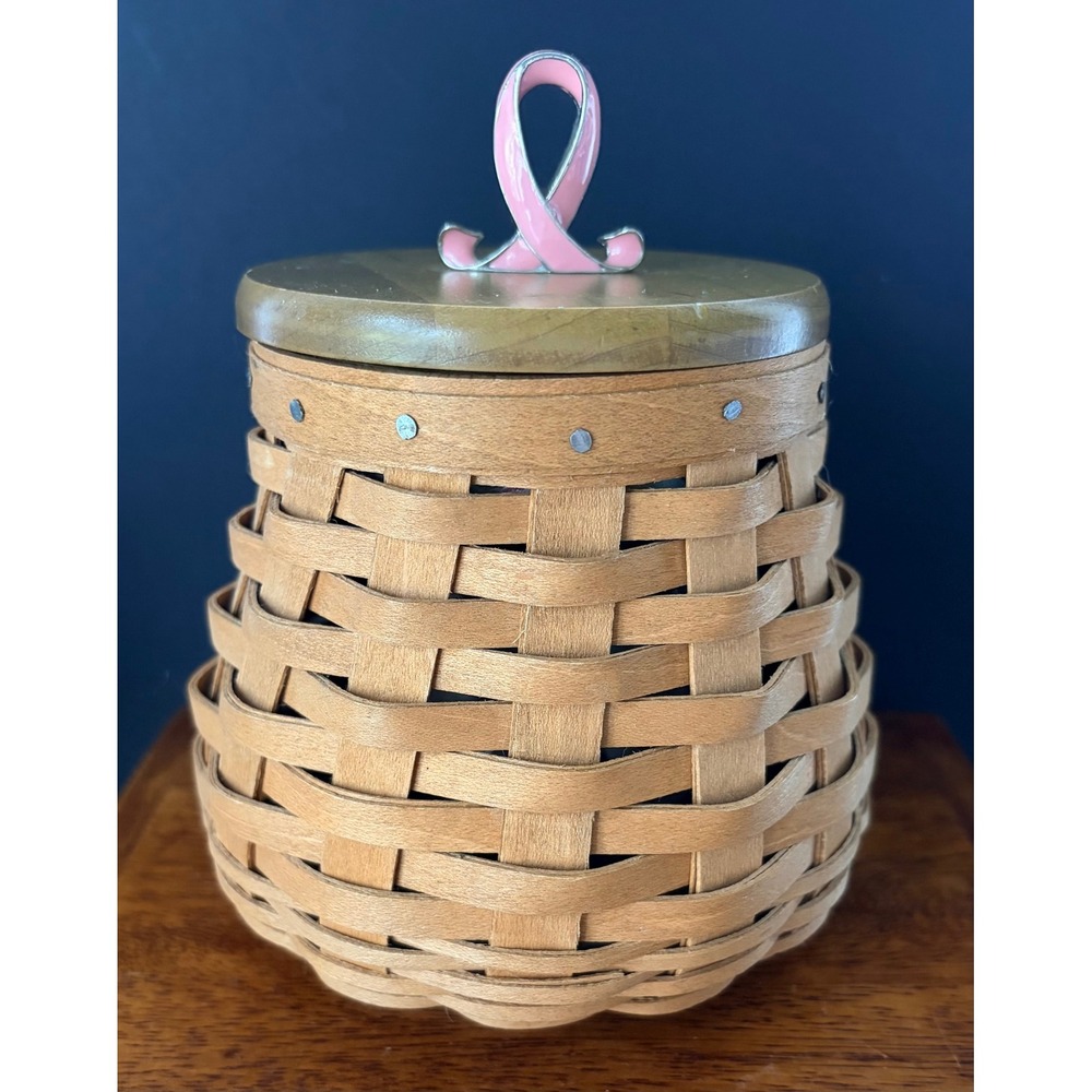 Vintage Longaberger  Horizons of Hope Breast Cancer Basket Set